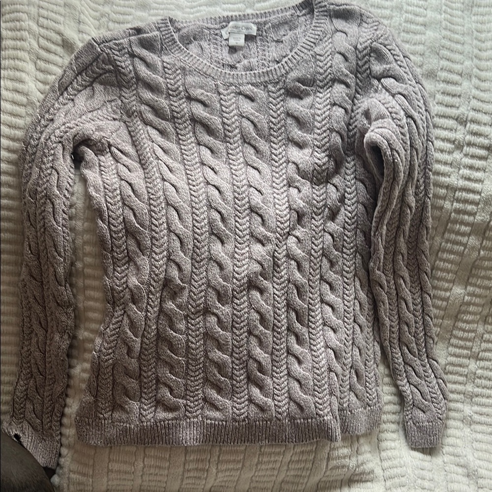 Cable Knit Gray Sweater